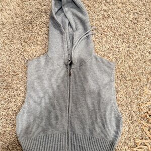 Angel Kiss Gray Hooded Vest